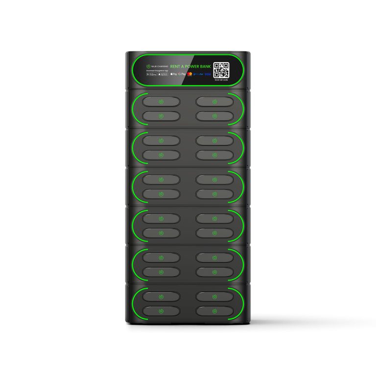BAJIE CHARGING-24口叠加机柜-黑色-正面-1