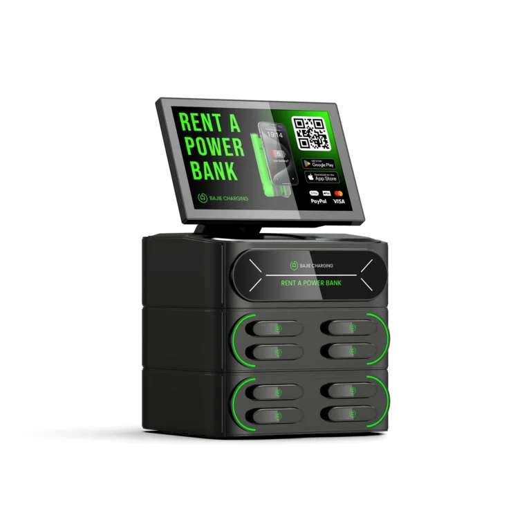 BAJIE-8口叠加内置POS机柜-黑色-左侧面-1