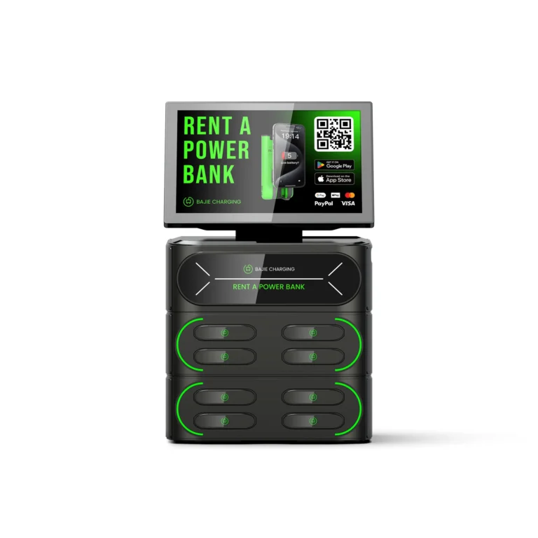 BAJIE-8口叠加内置POS机柜-黑色-正面-1