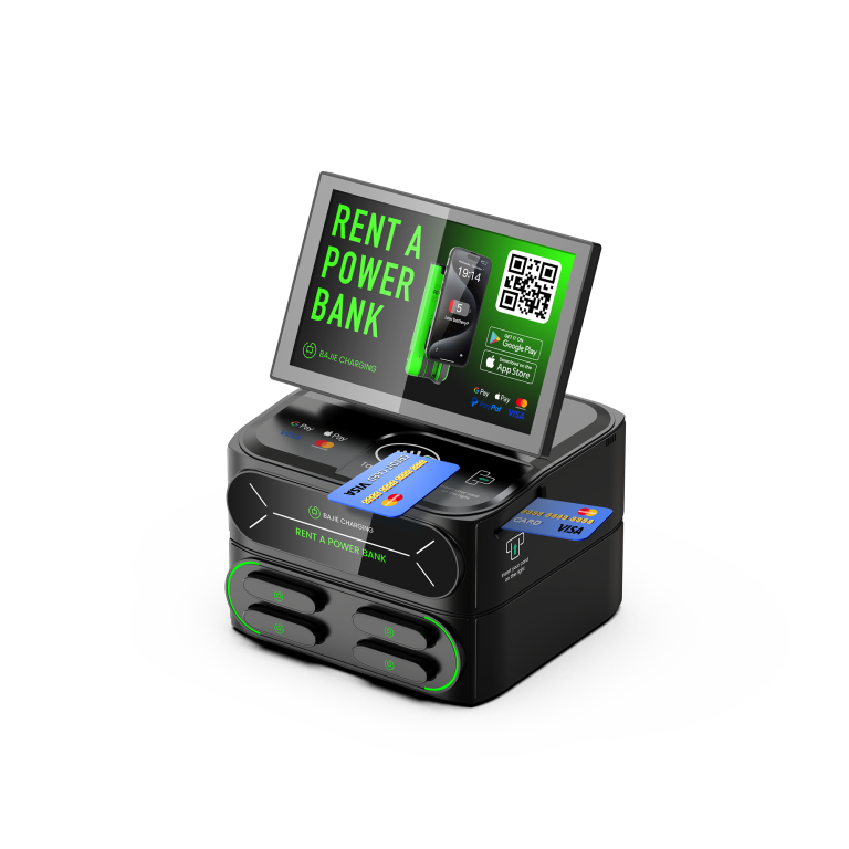 BAJIE CHARGING-4口叠加内置POS机柜-刷卡-黑色-右顶面-1