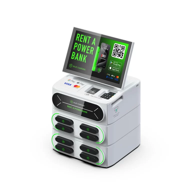 BAJIE CHARGING-8口叠加内置POS机柜-外漏键盘款-白色-右顶面-1