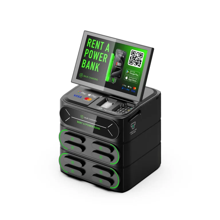 BAJIE CHARGING-8口叠加内置POS机柜-外漏键盘款-黑色-右顶面-1