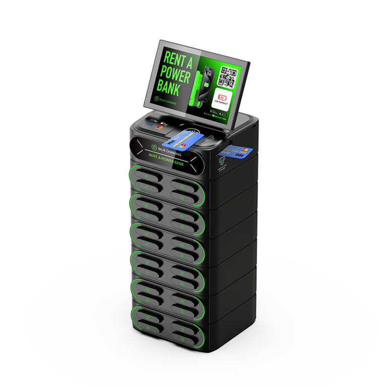 bajiecharging-24口叠加内置POS机柜-黑色-右顶面-1