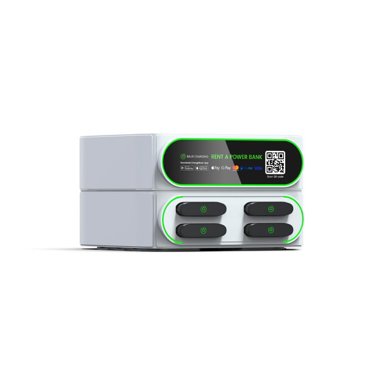 BAJIE CHARGING-4口叠加机柜-白色-左侧面-1