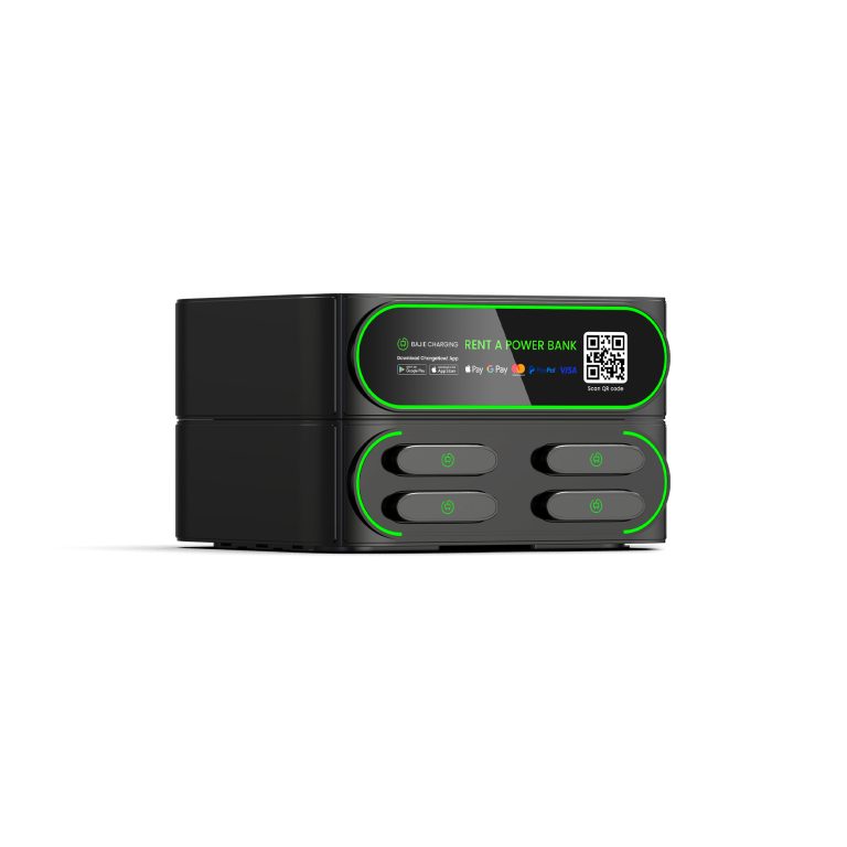 BAJIE CHARGING-4口叠加机柜-黑色-左侧面-1