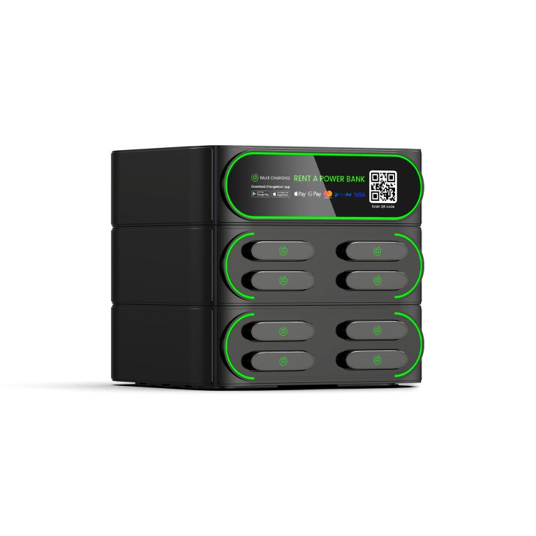BAJIE CHARGING-8口叠加机柜-黑色-左侧面-1