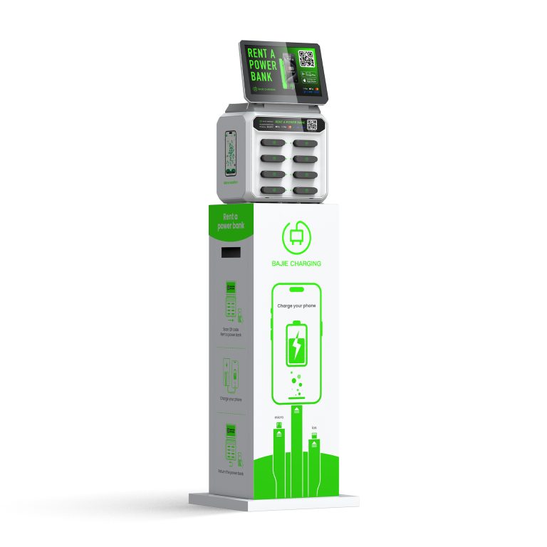BAJIE CHARGING-8口带屏机柜-底座-白色-左侧面-1